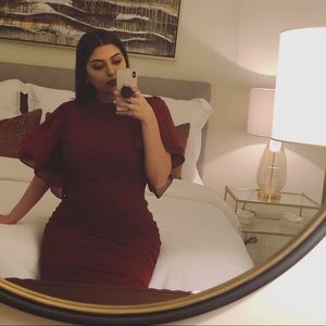 Fashion nova burgundy dress